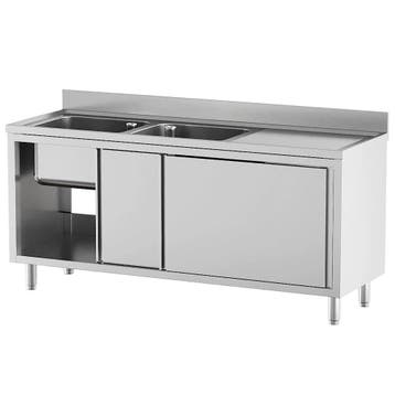 Spoeltafel | STANDARD LINE EVO | RVS | 2 Spoelbakken, Verzenden