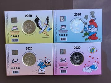 France. 50 Euro 2020 Les Schtroumpfs (4 coins)
