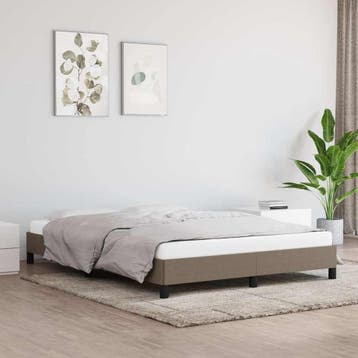 vidaXL Bedframe zonder matras stof taupe 140x200 cm, Verzenden, Nieuw