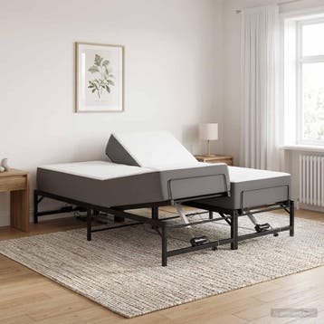 vidaXL Elektrisch Verstelbaar Bed Frame Zwart 150 x 200 cm, Huis en Inrichting, Slaapkamer | Bedden, Verzenden, Nieuw