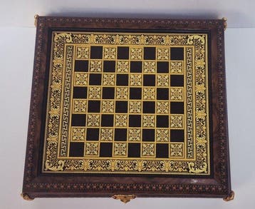 Schaakspel - Griego Damasquinado De Toledo - Metaal