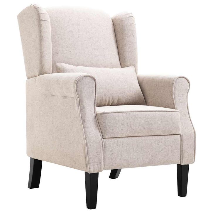 vidaXL Fauteuil stof beige, Huis en Inrichting, Fauteuils, Nieuw, Verzenden