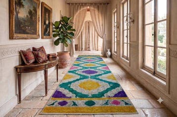 Lang vintage Usak - Loper - 380 cm - 85 cm - met certificaat, Huis en Inrichting, Stoffering | Tapijten en Vloerkleden, Nieuw