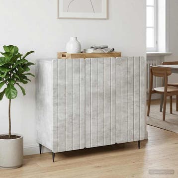 vidaXL Dressoir Betongrijs 89 x 34,5 x 82 cm Bewerkt hout, Verzenden