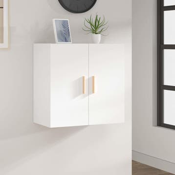 vidaXL Wandkast 60x30x60 cm bewerkt hout wit, Verzenden