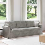 vidaXL bank / zetel Lichtgrijs 228 x 78 x 80 cm Fluweel, Verzenden