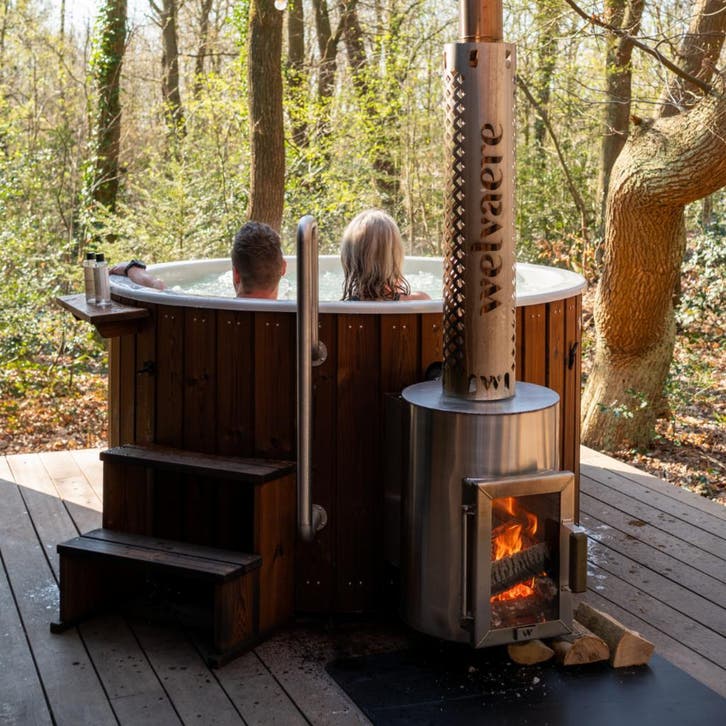 Hottub met jets, bubbels Houtgestookt, elektrisch, biodiesel, Tuin en Terras, Bubbelbaden en Hottubs, Nieuw, Afdekzeil, Filter