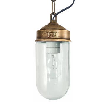 Alle hanglampen Kettinglamp One-Eighty Chain brons, Verzenden, Klassiek, Nieuw, Metaal