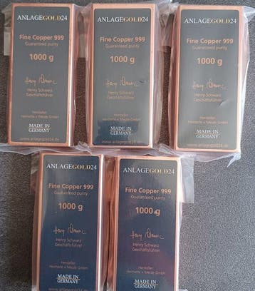 5 kilograms - Cuivre .999 - Heimerle + Meule, Germany -