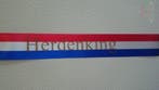 Bedrukt lint  rood wit blauw nederlandse vlag met gouden, Nieuw
