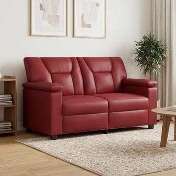 vidaXL bank / zetel Wijnrood 151 x 85 x 93 cm Kunstleer, Verzenden, Nieuw