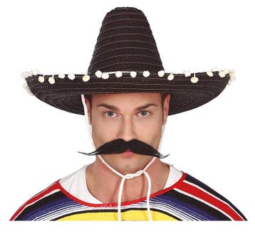 Sombrero Zwart 45cm, Hobby en Vrije tijd, Feestartikelen, Verzenden, Nieuw