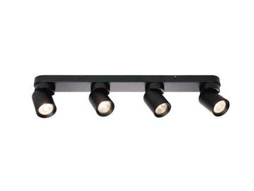 Veiling - 2x GU10 Opbouwspot Armatuur 4 cilinder zand zwart, Nieuw