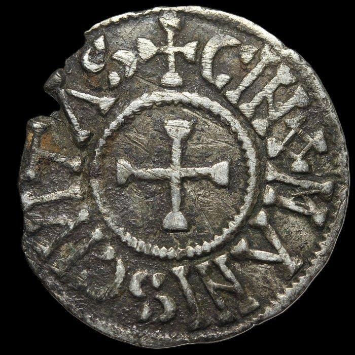 Frankrijk. Karel II le Chauve (840-877). Denier (Le Mans), Timbres & Monnaies, Monnaies | Europe | Monnaies non-euro