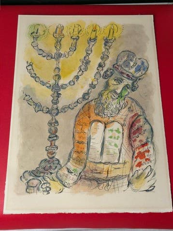 Marc Chagall (1887-1985) - Aaron and the Seven-Branched