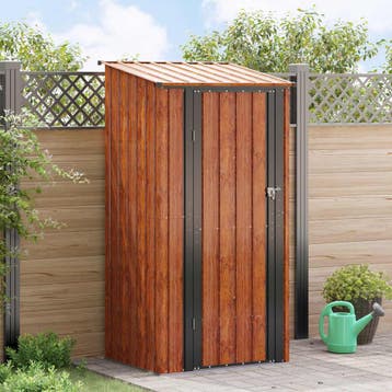 vidaXL Tuinhuisjes Bruin 103 x 86 x 200 cm Metaal, Verzenden, Nieuw