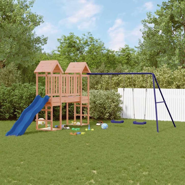 vidaXL Speelhuis massief douglashout, Kinderen en Baby's, Speelgoed | Buiten | Speeltoestellen, Nieuw, Verzenden