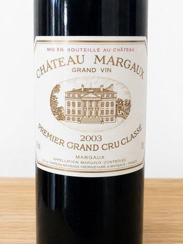 2003 Château Margaux - Bordeaux, Margaux 1er Grand Cru, Collections, Vins