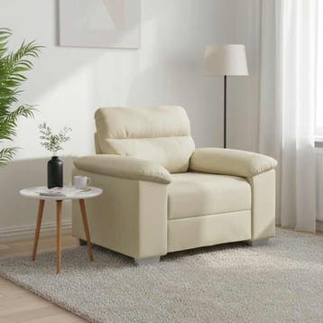 vidaXL Sofastoel Crème 100x81x84 cm Kunstleer, Huis en Inrichting, Zetels | Zetels, Verzenden, Nieuw