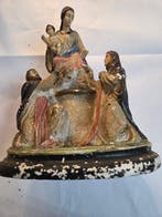 Neogotische votiefteca - Madonna met Kind Jezus - 37 cm (2)