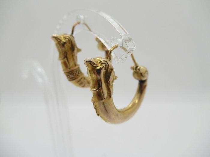 2-delige sieradenset - 14 karaat Geel goud, Handtassen en Accessoires, Antieke sieraden