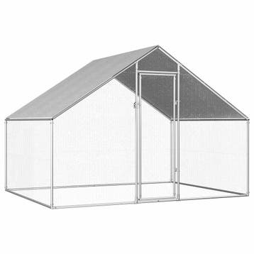 vidaXL Kippenhok 2,75x2x1,92 m gegalvaniseerd staal, Dieren en Toebehoren, Verzenden, Nieuw