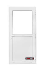 PVC Deur 1/2 en 1/3 glas 98x200cm binnen en buitendraaiend, 80 tot 100 cm, Nieuw, Ophalen of Verzenden, Buitendeur