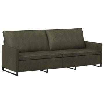 vidaXL 3-zits sofa Leger Groen 220 x 81 x 82 cm Kunstsuède, Verzenden