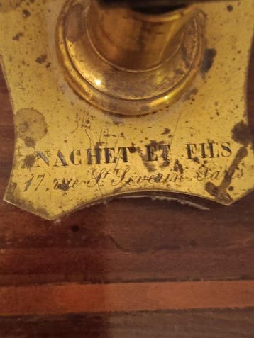 Monocular compound microscope - 1850-1900 - France - nachet, Collections