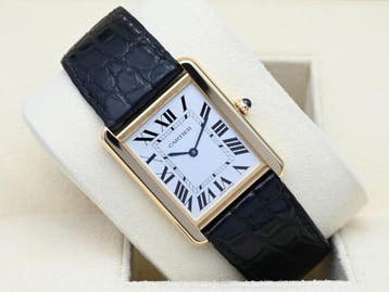 Cartier Tank Solo Ref. W5200004 Year 2015 (Box & Papers), Ophalen of Verzenden, Polshorloge