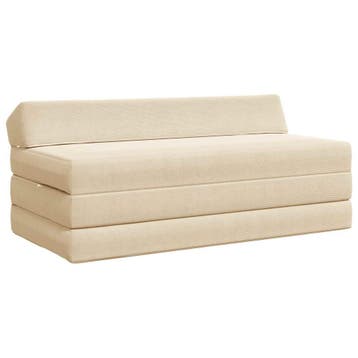 vidaXL Vouwbare Sofa Bed Crèmekleurig 120 x 60 x 49 cm Stof, Verzenden