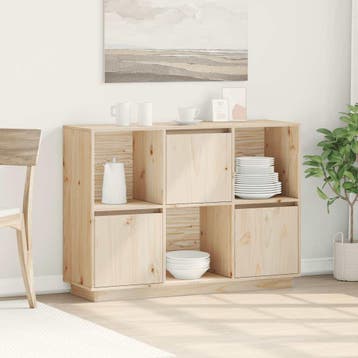 vidaXL Dressoir 110,5x35x80 cm massief grenenhout, Verzenden