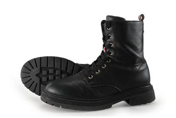 Tommy Hilfiger Veterboots in maat 37 Zwart, Verzenden, Overige typen