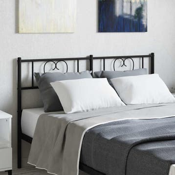vidaXL Vervangend hoofdbord 150 cm metaal zwart, Huis en Inrichting, Slaapkamer | Bedden, Verzenden, Nieuw