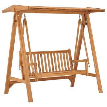 vidaXL Schommelbank 174 cm massief teakhout, Verzenden, Nieuw