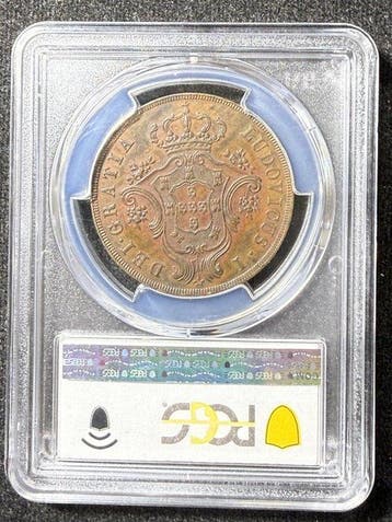 Portugal, Azoren. D. Luis I (1861-1889). 20 Reis 1866 AU55