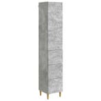 vidaXL Kast Set 2 pcs Betongrijs 33 x 34,5 x 90 cm Bewerkt, Huis en Inrichting, Kasten | Overige, Verzenden, Nieuw