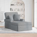 vidaXL Chaise Lounge met Rok met kussen 3 pcs Lichtgrijs, Verzenden, Nieuw