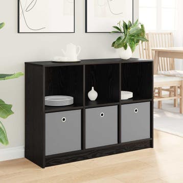 vidaXL Dressoir Zwart Eiken 102 x 32 x 73,5 cm, Verzenden, Nieuw
