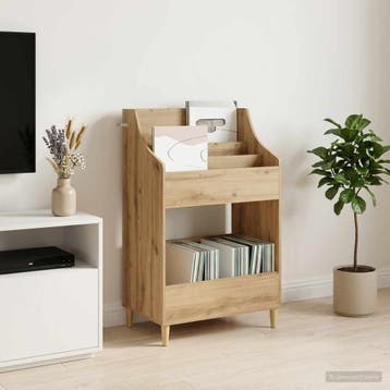 vidaXL Media Planken Artisanaal eiken 70,5 x 46 x 112 cm, Verzenden