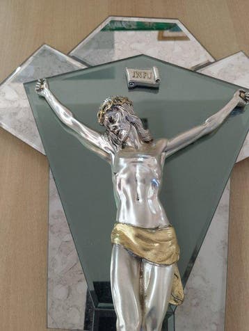 Modern Crucifix - .925 zilver - 1970-1980 - kruisbeeld