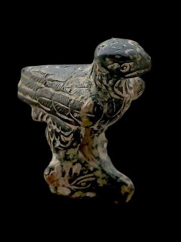 Oud-Romeins Uitstekend bronzen amulet in de vorm van een