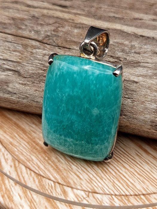 Uniek juweel van 925 zilver met amazoniet, extra, Collections, Minéraux & Fossiles