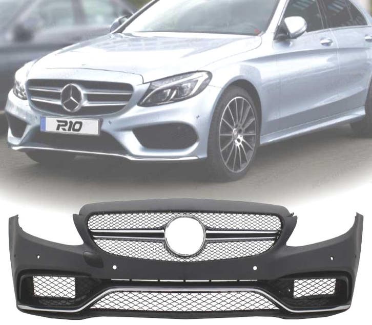 Pare-Chocs Avant Pour Mercedes Classe C W205 14-18 Look C63, Auto-onderdelen, Carrosserie, Verzenden