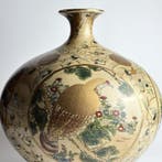 Vase - Céramique, porcelaine Satsuma - Japon - Mille Grues