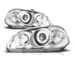 Phares Pour Honda Civic 99-01 Angel Eyes Fond Chromé, Verzenden