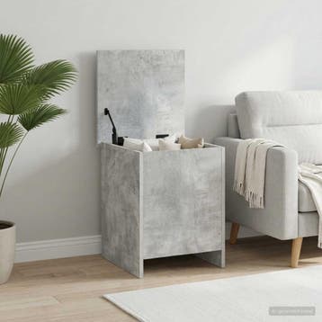 vidaXL Opbergkist Betongrijs 40 x 40,5 x 50 cm Bewerkt hout, Verzenden