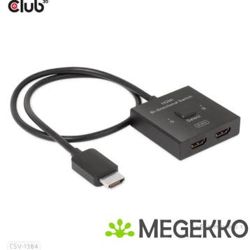 CLUB3D HDMI 2-in-1 Bi-directional Switch for 8K60Hz or, Verzenden, Nieuw