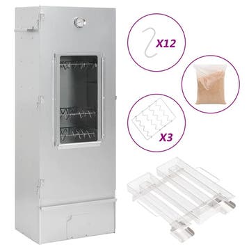 vidaXL BBQ-rookoven met koude rookgenerator gegalvaniseerd, Verzenden