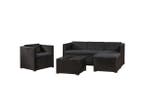 Veiling - Polyrotan Loungeset Punta Cana L - Zwart